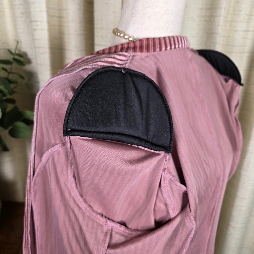 Light Pink Velvet Blazer Boho Romantic Coquette Fairy Size Large - Picture 16 of 16